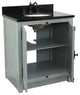 30" Single Vanity, Gray Ash, Black Galaxy Top, Oval Sink