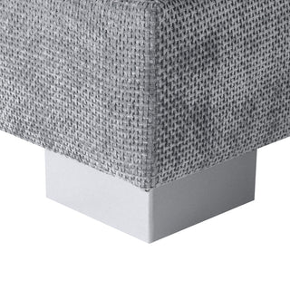 Alice Modern L-Shaped Cloud Chenille Sectional Chaise Sofa with 2 Pillows, Gray