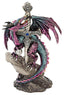 8"H Tall Mystical Dragon Blade Statue