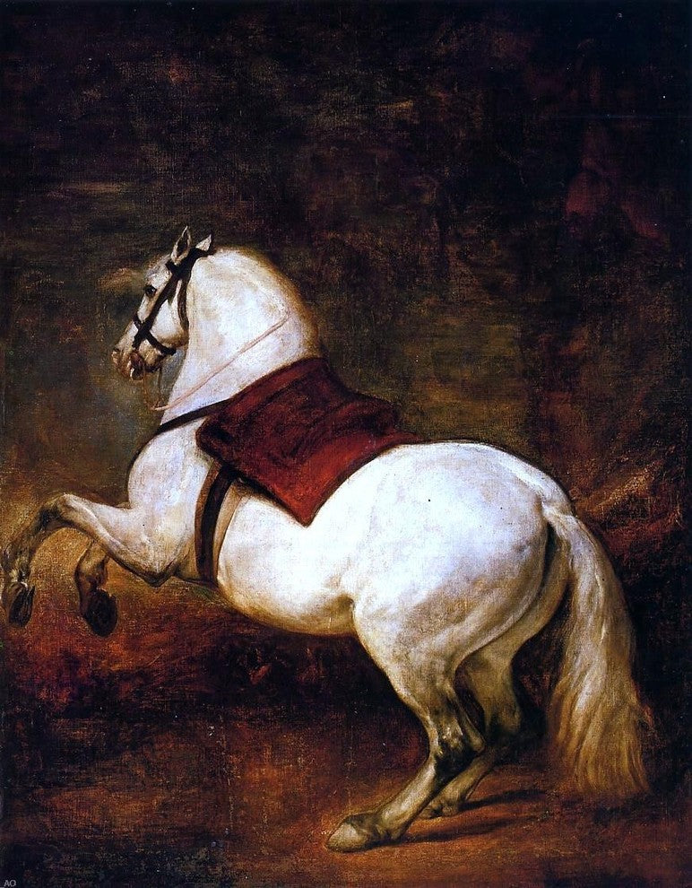 Diego Velazquez The White Horse - 21" x 28" Premium Canvas Print
