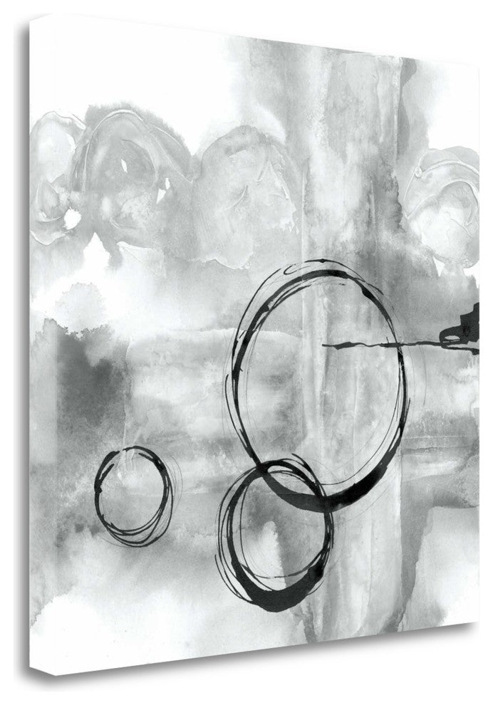 "Full Circle II Gray" By Chris Paschke, Giclee Print on Gallery Wrap Canvas