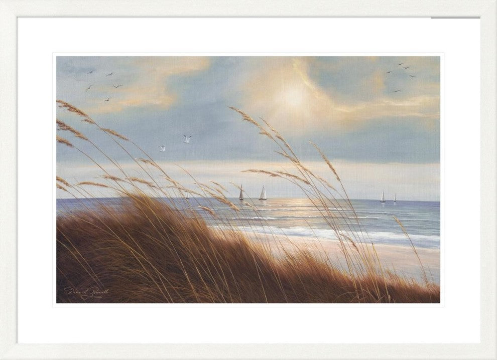 "Sailboat Breezeway" Framed Digital Print by Diane Romanello, 39x29"