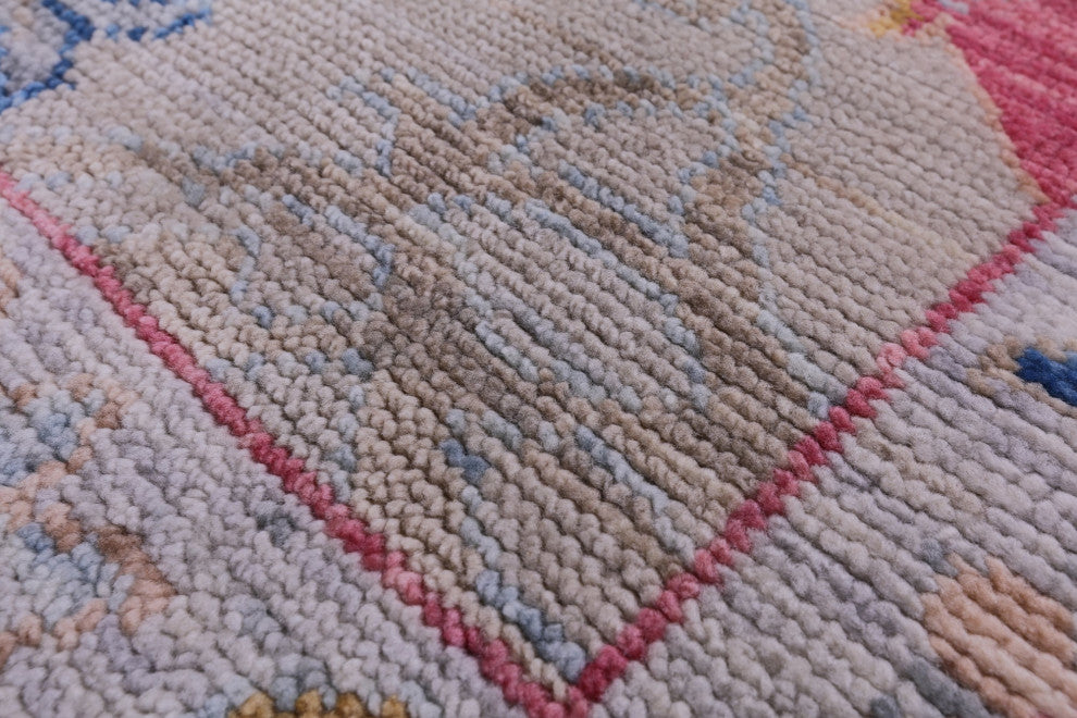 8' Square Turkish Oushak Hand Knotted Wool Rug - Q16060