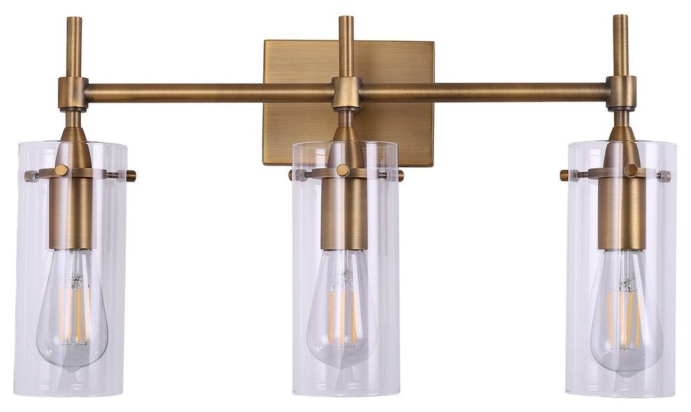 Effimero 3-Light Wall Sconce, Antique Brass