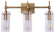 Effimero 3-Light Wall Sconce, Antique Brass