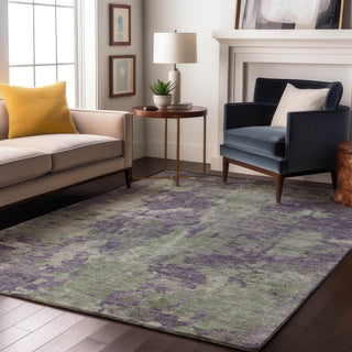 Premium Machine Washable Mayfield AMF573 Purple 3' x 5' Rug