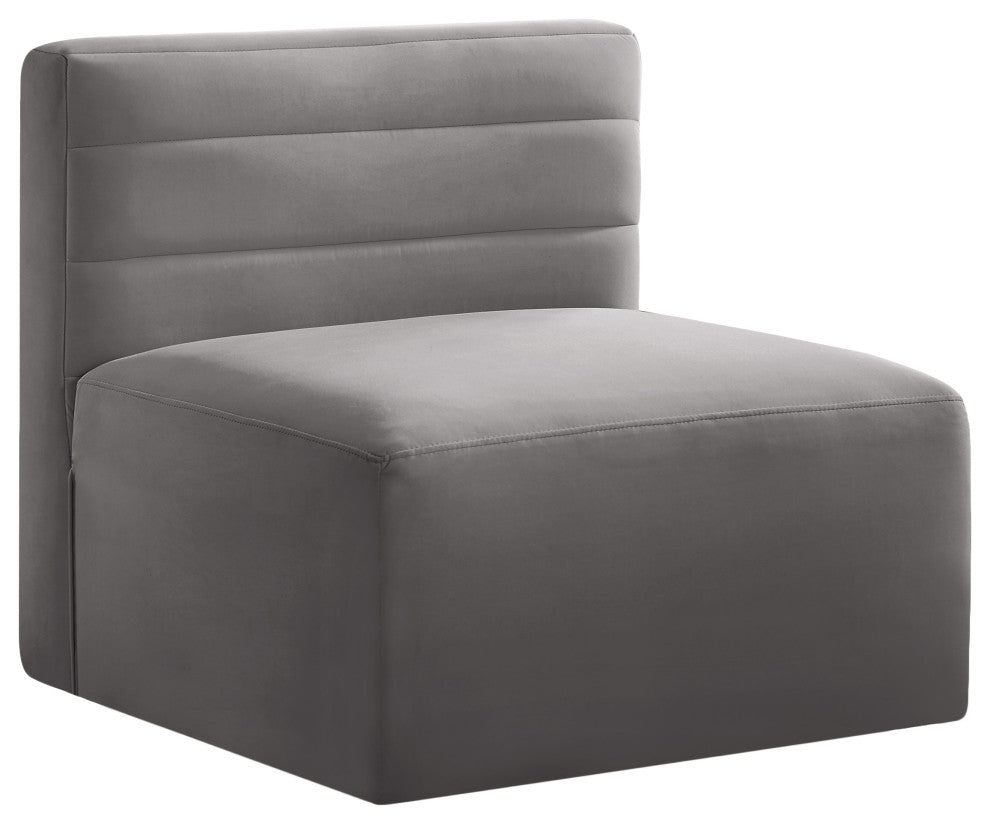 Quincy Modular Component, Gray, Armless Chair