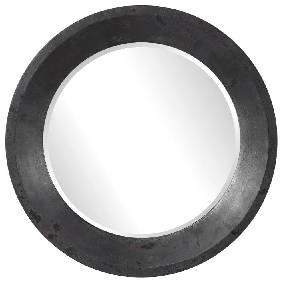 Uttermost Frazier Round Industrial Mirror