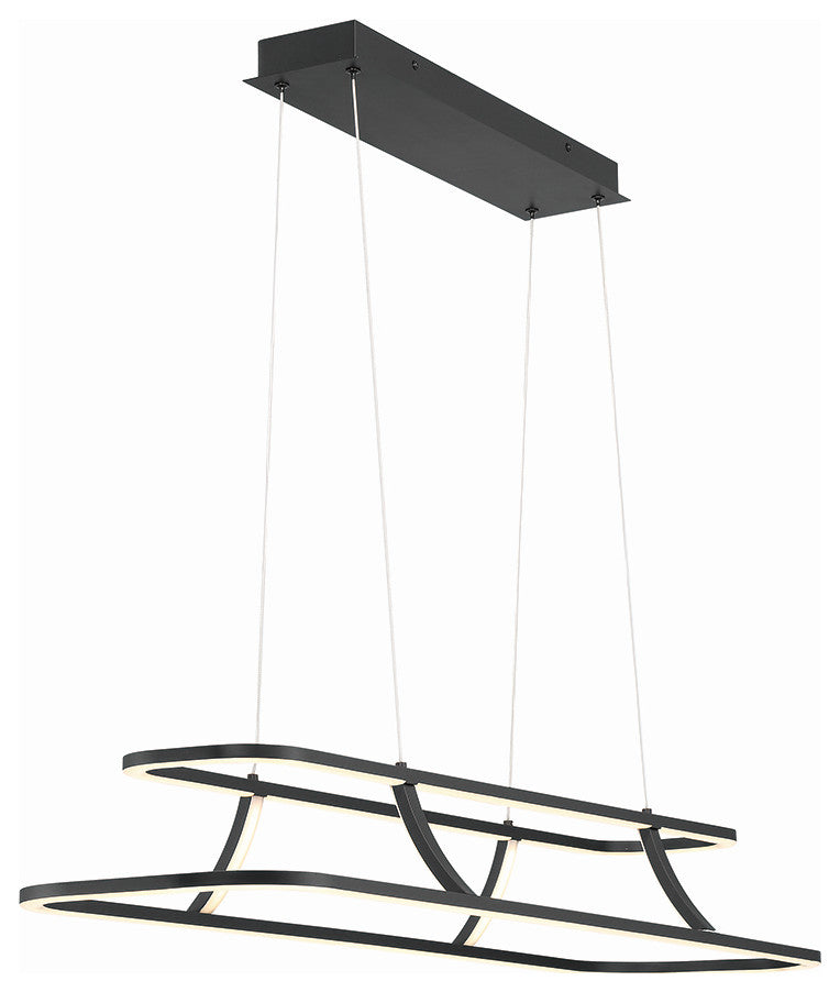 Eurofase 43877-010 Cadoux 1-Light Chandelier, Black