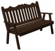 Pine Royal English Garden Bench, Walnut Stain, 6 Foot