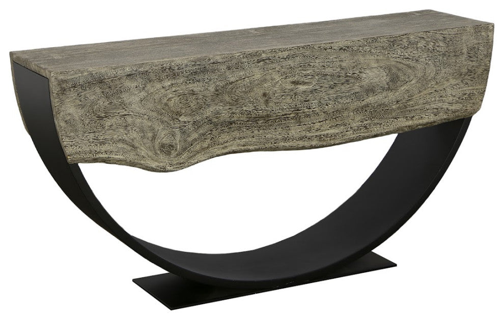 Arc Console Table, Gray Stone, Double Sided