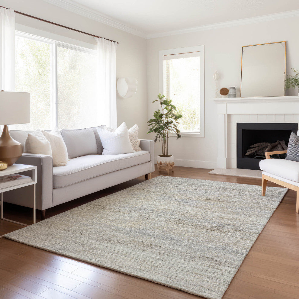 Premium Machine Washable Mayfield AMF32 Beige 3' x 5' Rug