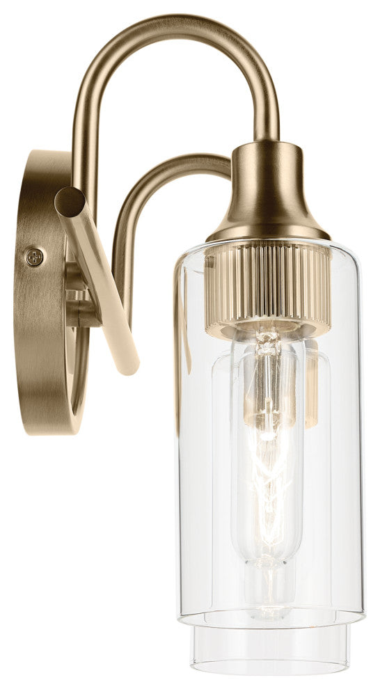 12.5" 2-Light Vanity Light With Clear Glass
