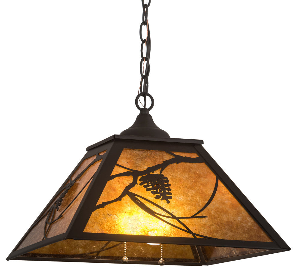 16 Square Whispering Pines Pendant