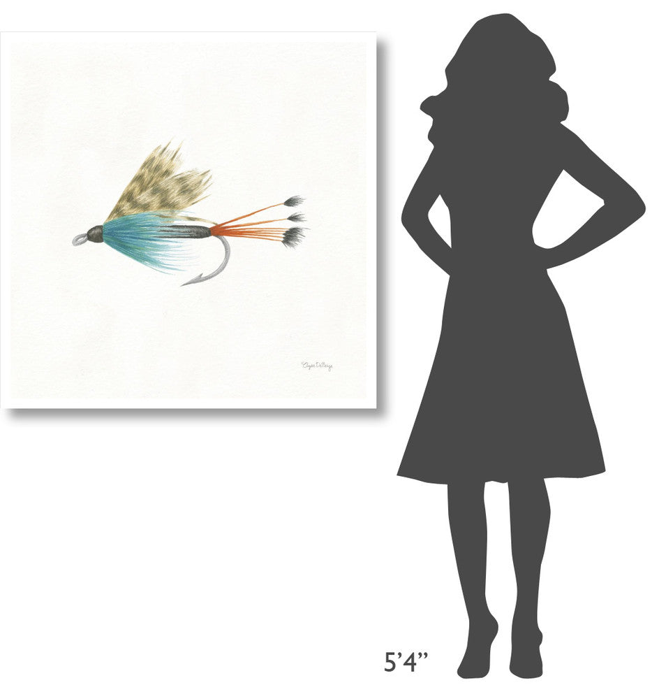 "Gone Fishin V" Digital Paper Print by Elyse DeNeige, 38"x38"