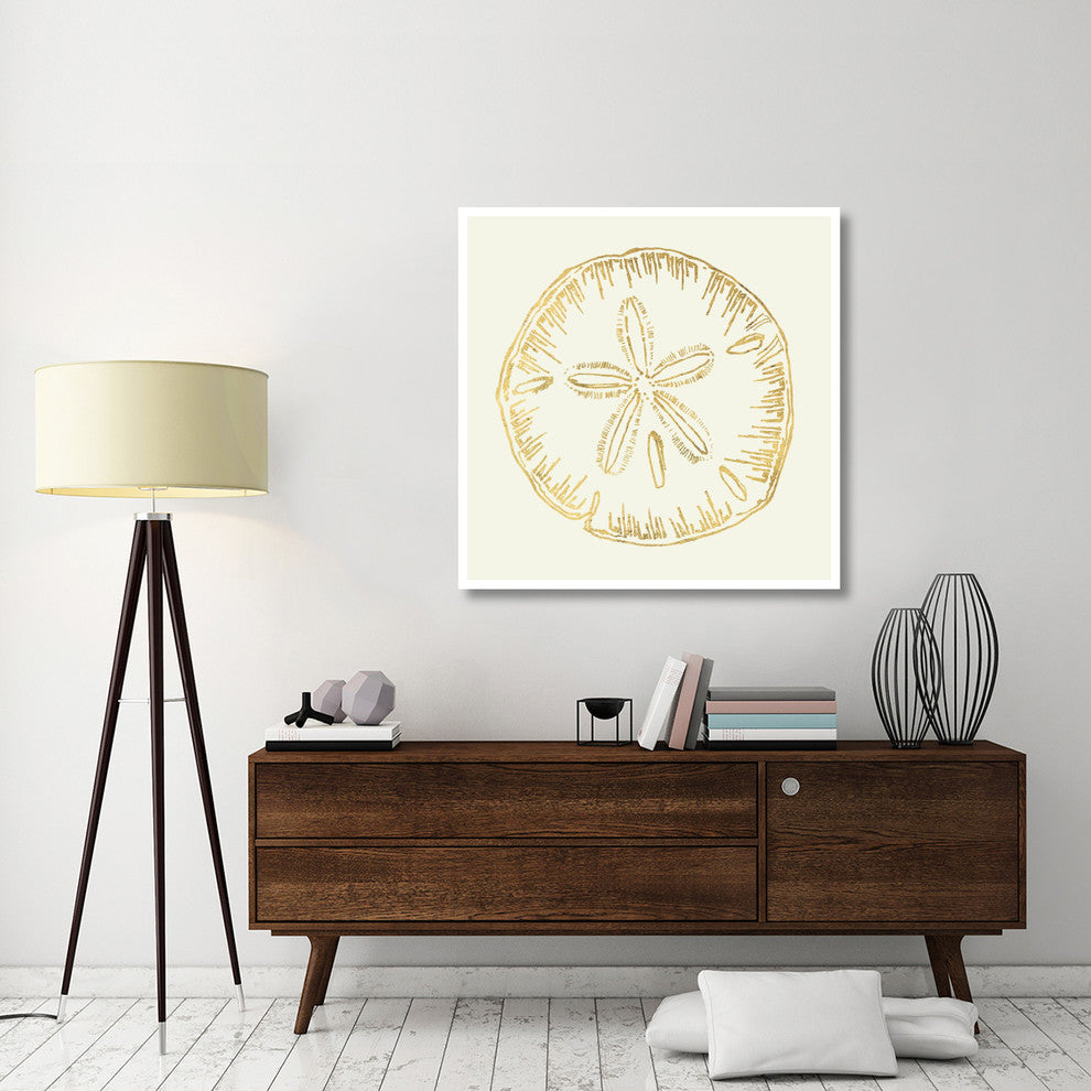 "Coastal Breeze Shell Sketches IV" Paper Print by Anne Tavoletti, 42"x42"