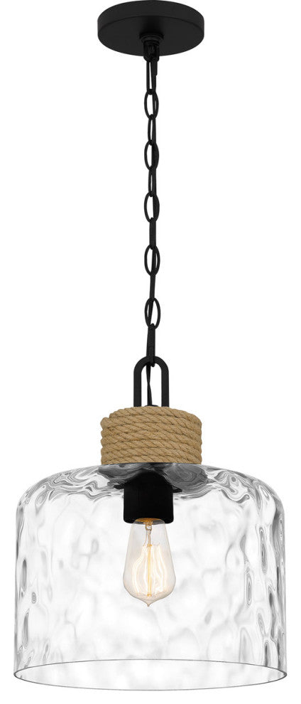 Quoizel BTC1512MBK 1-Light Mini Pendant, Baltic
