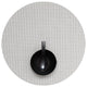 Basketweave Table Mat Round, White