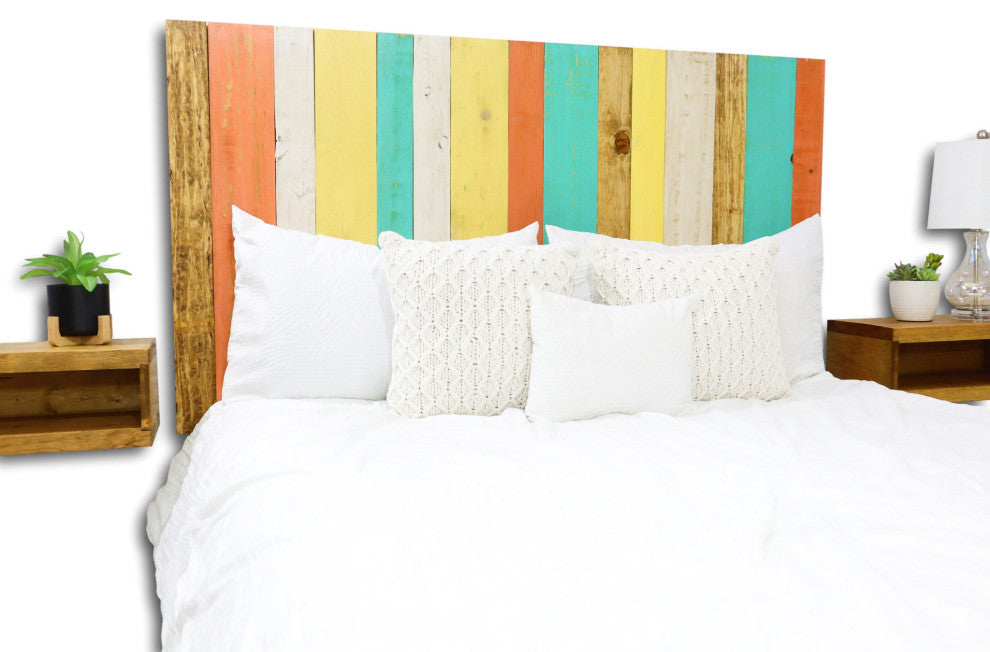 Handcrafted Headboard, Leaner Style, Summer Mix, Twin