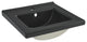 18" Ceramic Square Vanity Sink Top, Matte Black