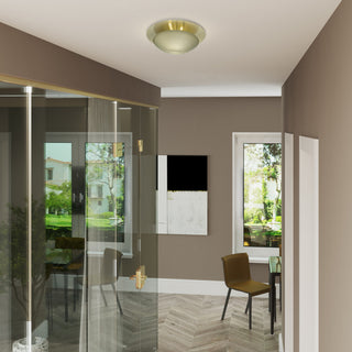 Livex Lighting Ventura 2-Light Antique Brass Medium Semi-Flush/Wall Sconce