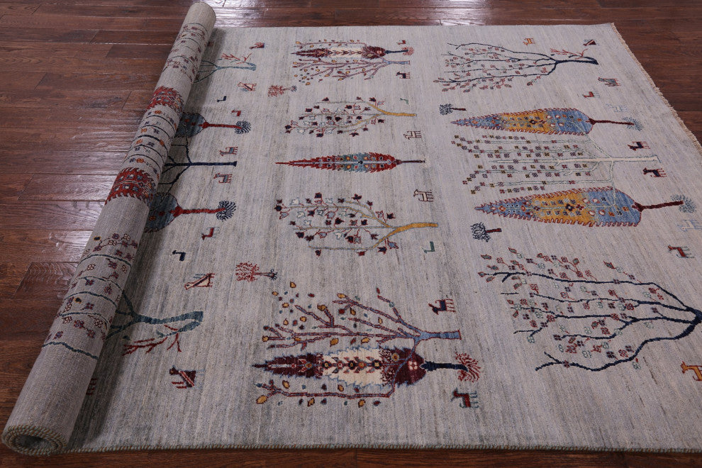 6' 5" X 9' 5" Tribal Persian Gabbeh Handmade Rug Q5269