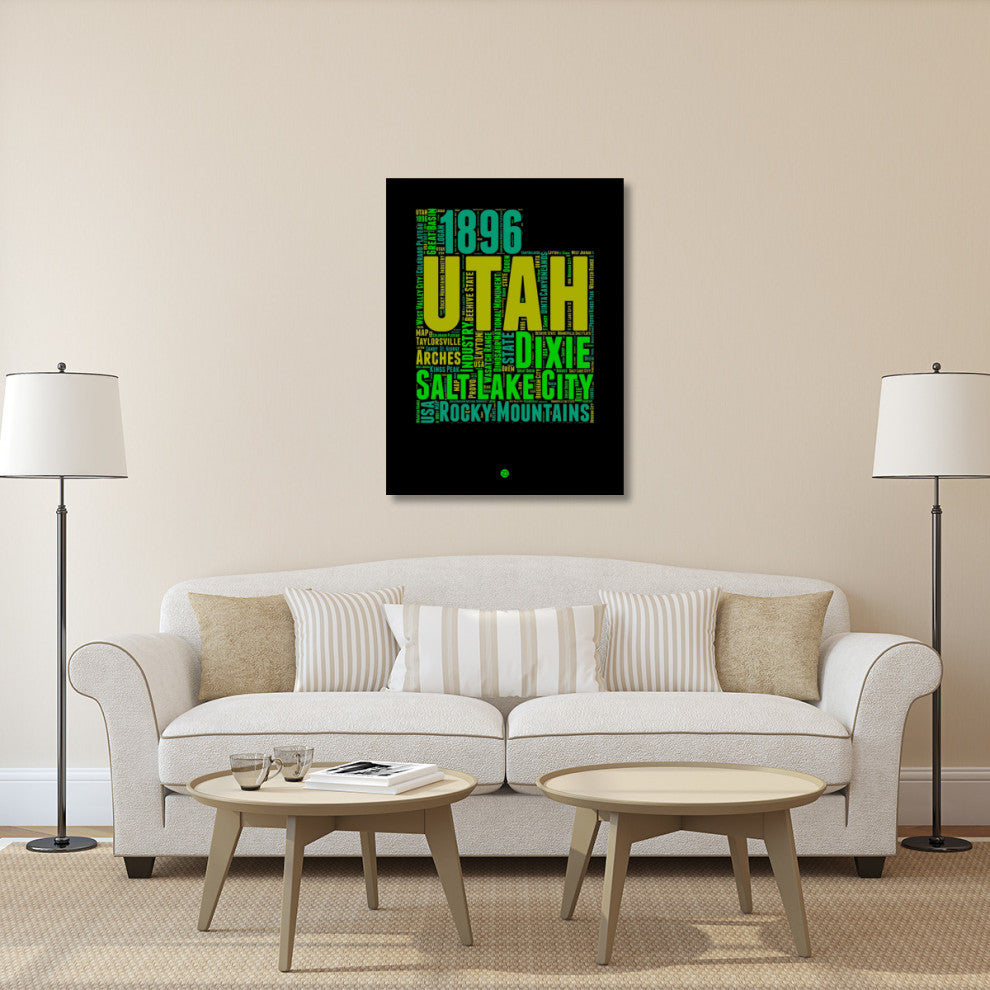 "Utah Word Cloud 1" Fine Art Print