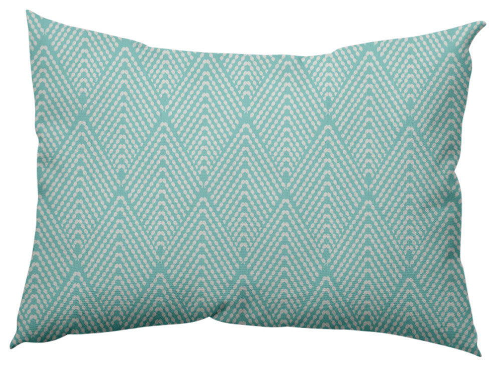 Lifeflor Diamond Decorative Throw Pillow, Wave Top Blue, 14"x20"