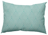 Lifeflor Diamond Decorative Throw Pillow, Wave Top Blue, 14"x20"