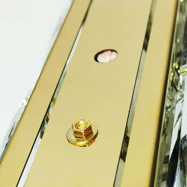 Wall Sconce Modern Crystal Light Bathroom Wall Lighting, Gold, 4-Light