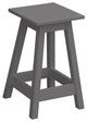 Poly Lumber Bar Stool, Dark Gray, Dining Height, Square
