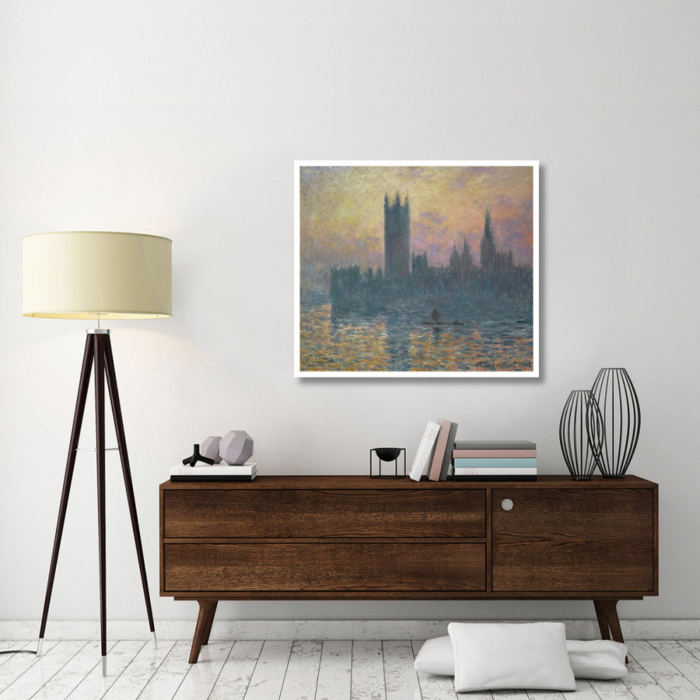 "The Houses of Parliament, Sunset, 1903" Print by Claude Monet, 42"x37"