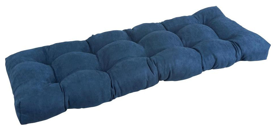 46-inch by 19-inch Tufted Solid Microsuede Bench Cushion