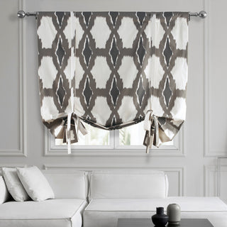 Sorong Printed Cotton Tie-Up Window Shade Single Panel, 42W x 63L