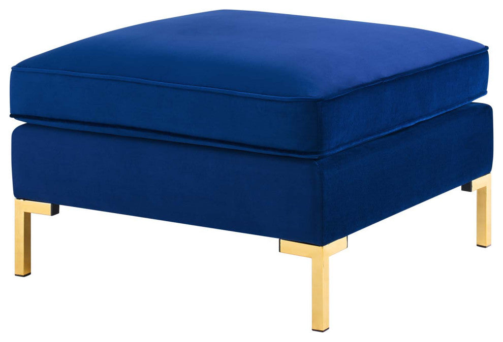 Sectional Sofa Set, Velvet, Blue Navy, Modern, Living Lounge Hotel Hospitality