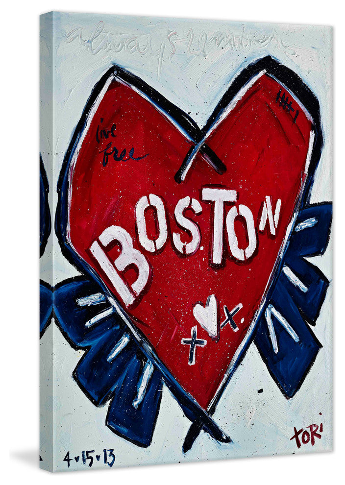 "Boston Heart" Painting Print on Canvas by Tori Campisi