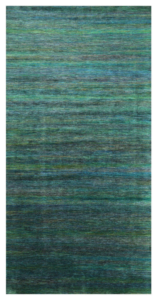 8' 0" X 16' 3" Super Savannah Gabbeh Handmade Wool and Silk Rug Q6123