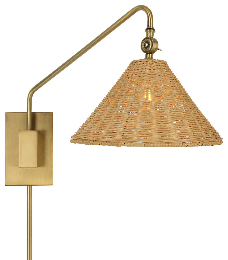 Uttermost 22571 Phuvinh 1 Light Rattan Shade Sconce