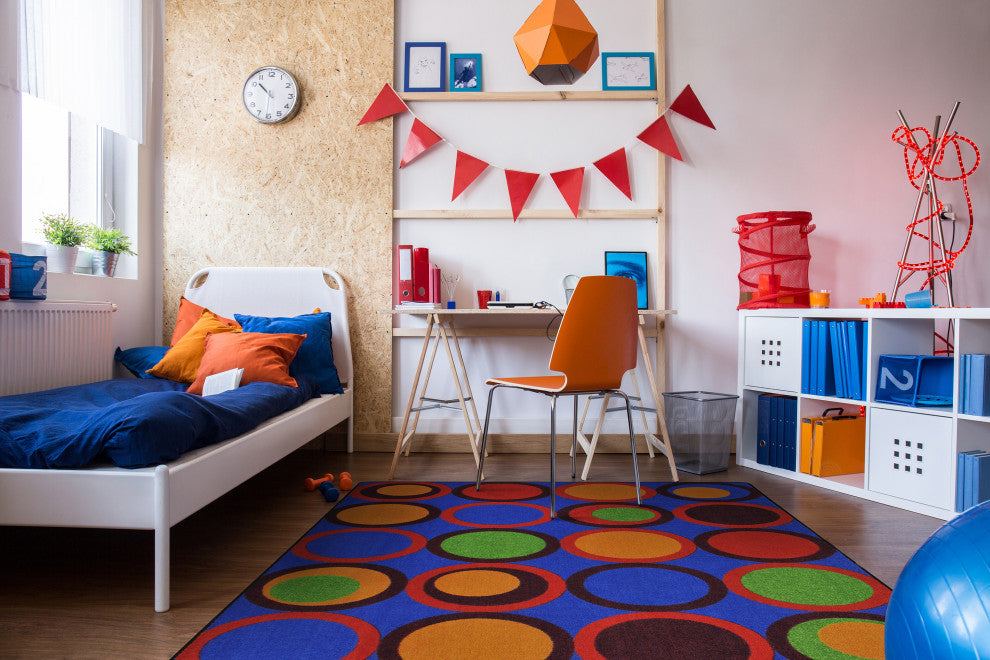 Kid Essentials Rug, Circle Back, Primary, 7'8"x10'9"