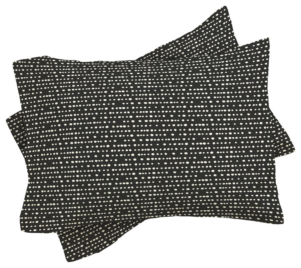Little Arrow Design Co Dotty Stripes Neutral Duvet Cover Set, Twin XL