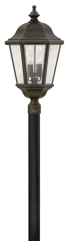 Hinkley Edgewater Large Post Top Or Pier Mount Lantern, Oil Rubbed Bronze
