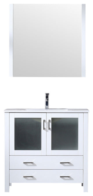 Volez Transitional White 36" Single Vanity Set
