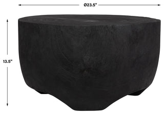 Uttermost 22947 Elevate 24" Diameter Wood Table - Black
