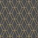 Textured Wallpaper, Rhomboid Trellis, Black Gold, 1 Roll