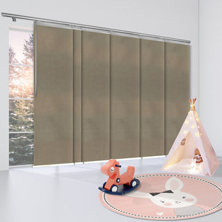 Alabaster 6-Panel Track Extendable Vertical Blinds 98-130"W