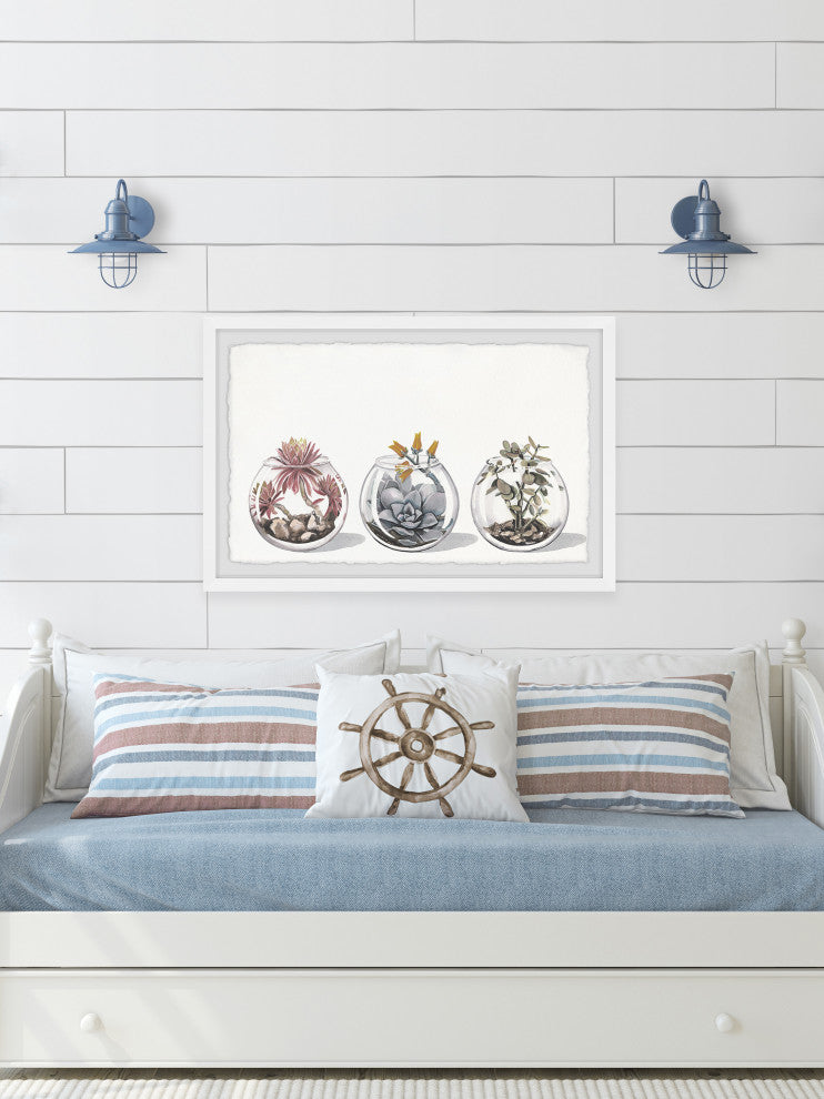 "Delicate Planters" Framed Painting Print, 36x24