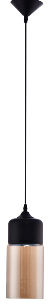 Lazzur Besbre 1 Light 5" Matte Black Pendant