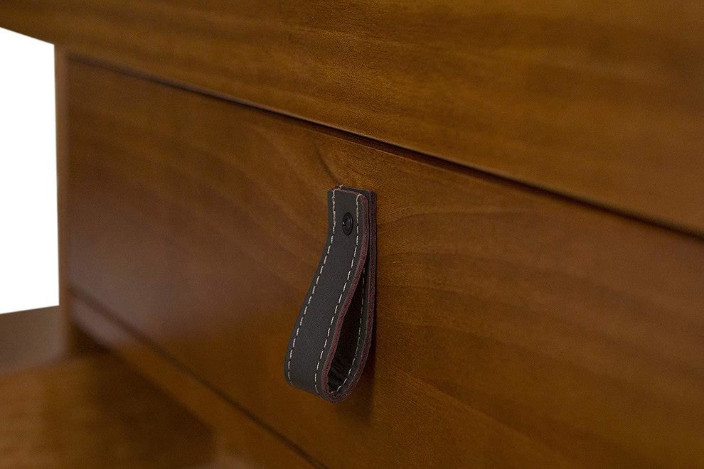 Memomad Bali Storage Platform Bed with Drawers (King Size, Caramel)