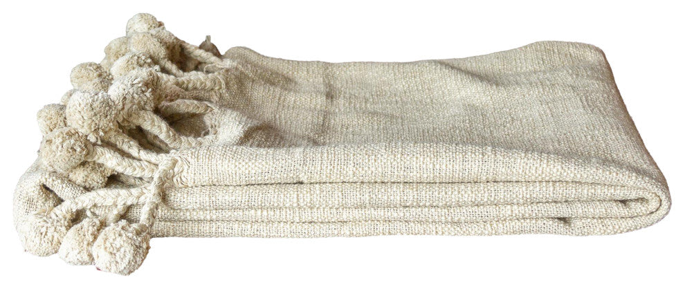 Sand Hand-Loomed Cotton Throw