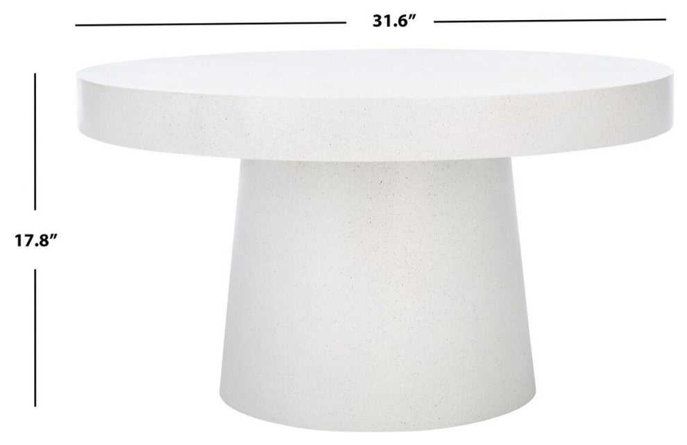 Safavieh Jaria Faux Concrete Coffee Table, White Terrazzo